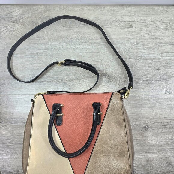 Steve Madden Color Block Purse Crossbody Handbag Removable Strap All Season Zip - Picture 3 of 8
